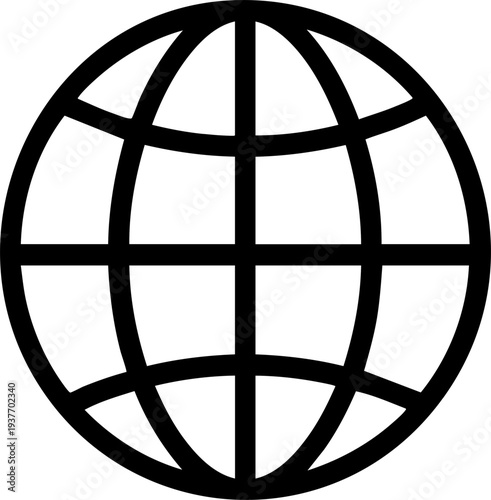 Globe grid earth international icon