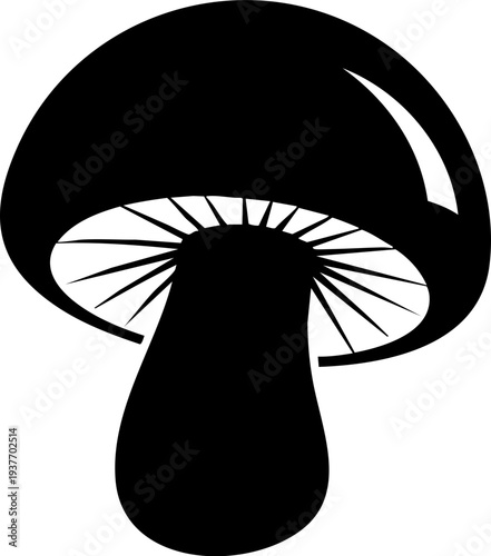 Simple mushroom icon for nature