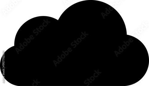 Rounded cloud icon for weather