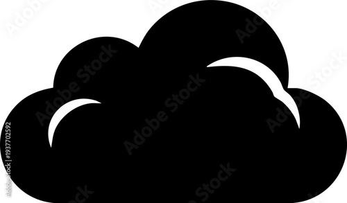 Cloud shape silhouette weather symbol