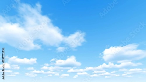 Blue Sky with White Clouds Background.