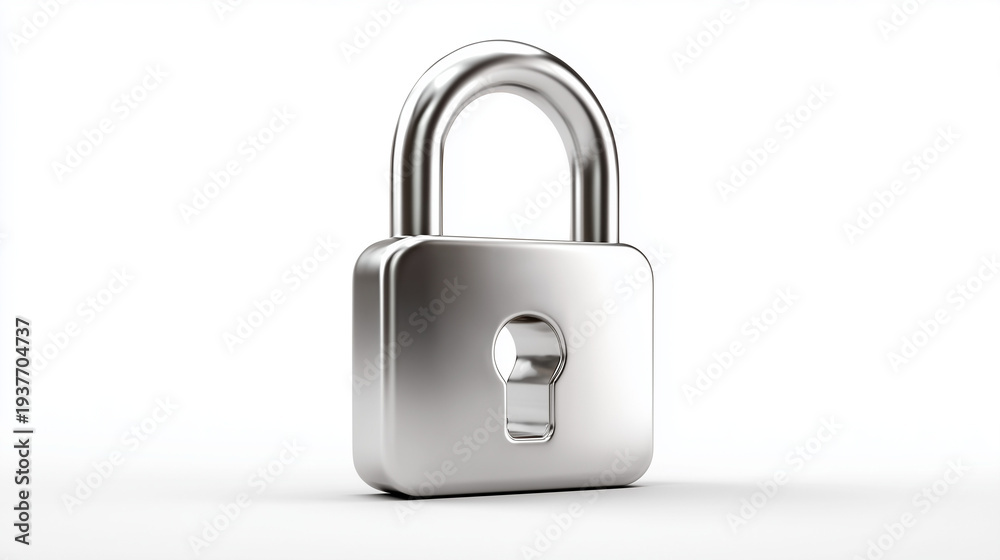 Naklejka premium padlock isolated on white background