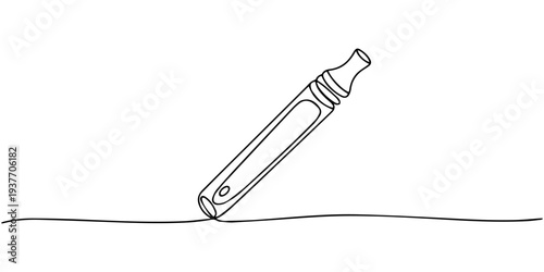 Continuous one line drawing of thermometer. one line Art icon drawing vector