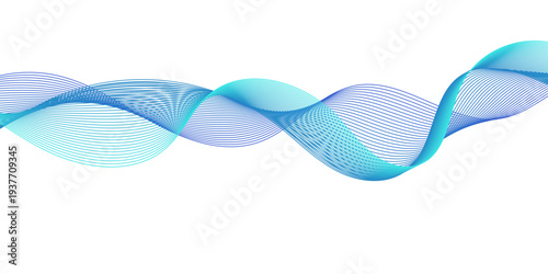 An abstract blue wave vector design features flowing curves and light patterns to create a motion-filled water concept backdrop for digital wallpaper or artistic decoration