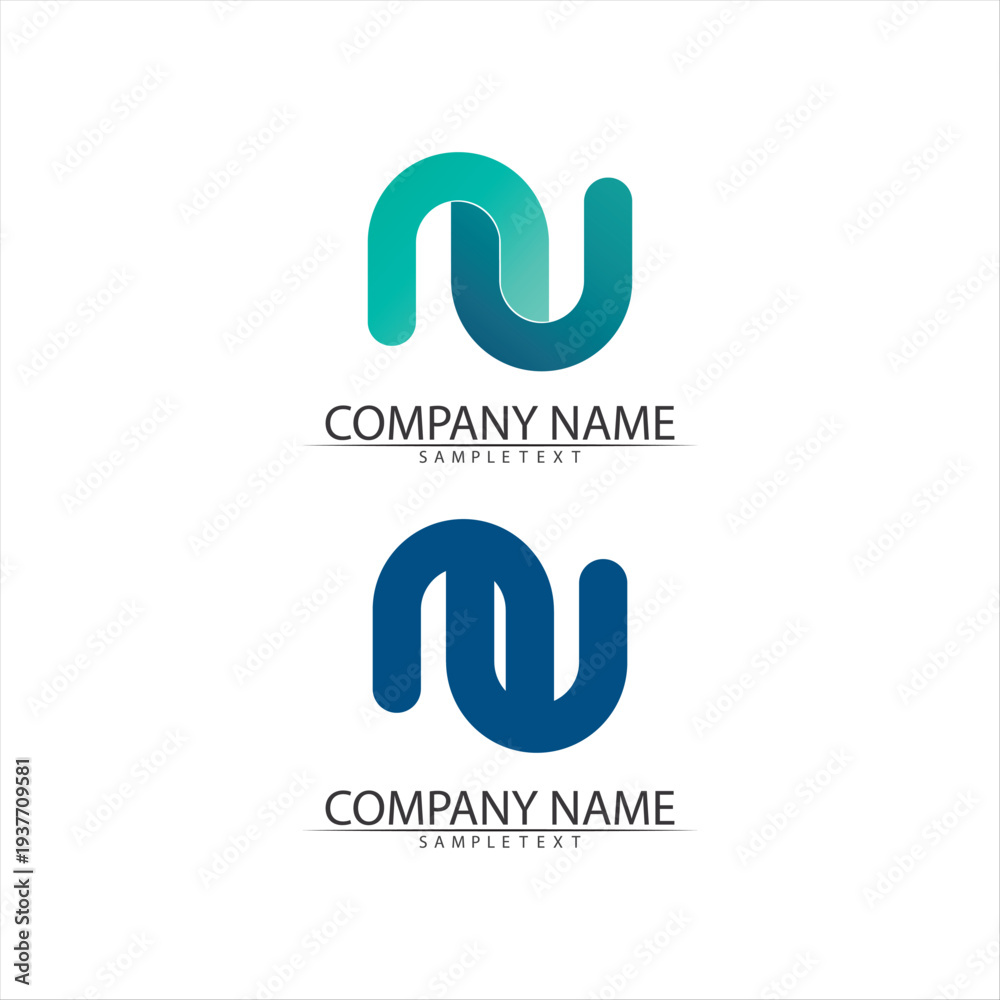 Fototapeta premium N Letter Logo Template
