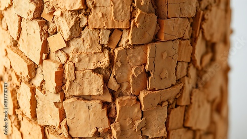 stopper. Close-up view of a natural cork's porous texture, showcasing warm brown tones on a minimalist background. menu design.