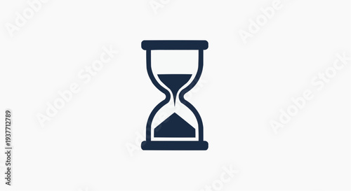 Hourglass Timer Icon Symbol for Time Passing, Countdown and Deadline Concept, Sand Clock Illustration for Time Management, Patience and Productivity, Minimal Vector Graphic for Web and App Design