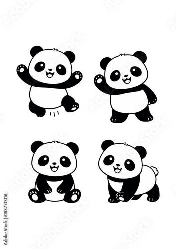 Happy Panda Coloring Pages – Cute Pandas for Kids