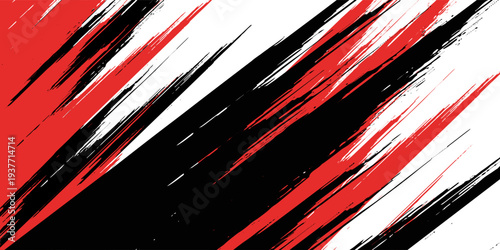 Aged gunge texture. Scratched black structure with red brush decorative illustration. Hand-drawn painted abstract background vector eps10