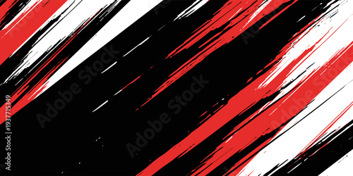 Aged gunge texture. Scratched black structure with red brush decorative illustration. Hand-drawn painted abstract background vector eps10