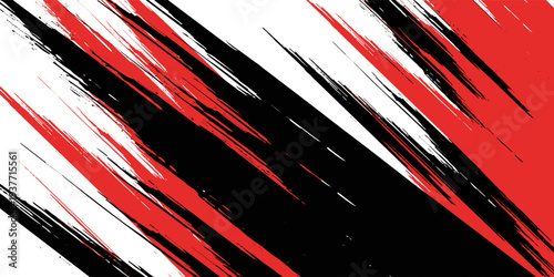 Aged gunge texture. Scratched black structure with red brush decorative illustration. Hand-drawn painted abstract background vector eps10