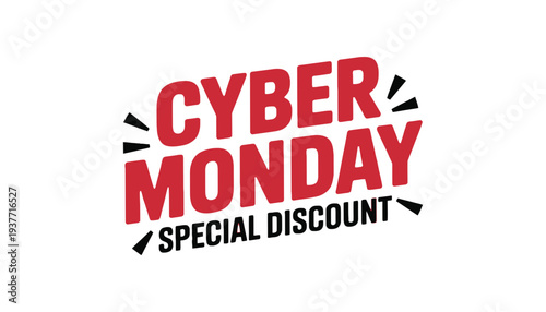 Cyber Monday special discount logo on a white background