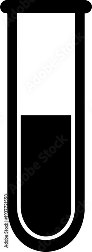 Medical test tube icon simple