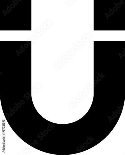 Magnetic force magnet icon silhouette