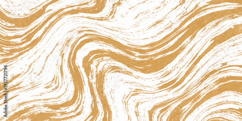 Smooth abstract brown and orange background design with liquid waves and a swirl pattern creates a flowing motion backdrop for a chocolate cream texture illustration