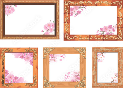 春の桜フレーム枠セット