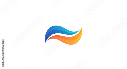 Free Download Vibrant wavy lines in blue, orange, and white colors - GFXLoad
