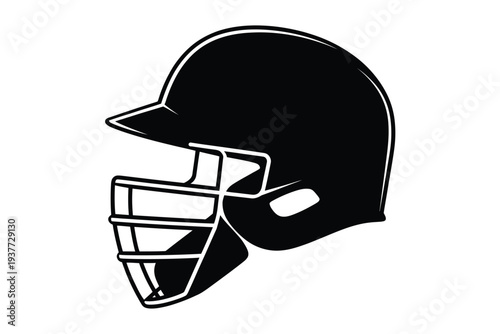 Black football helmet with face guard sports
