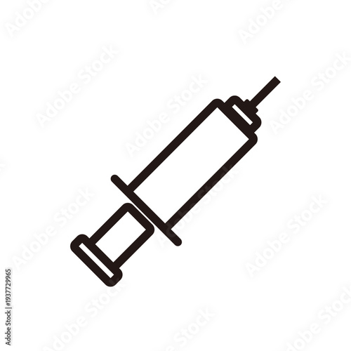 注射器のアイコン 予防接種・ワクチン・採血のベクターイラスト