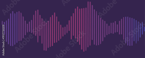 Colorful audio waveform equalizer background, abstract sound wave visualization, modern digital music spectrum technology design vector illustration