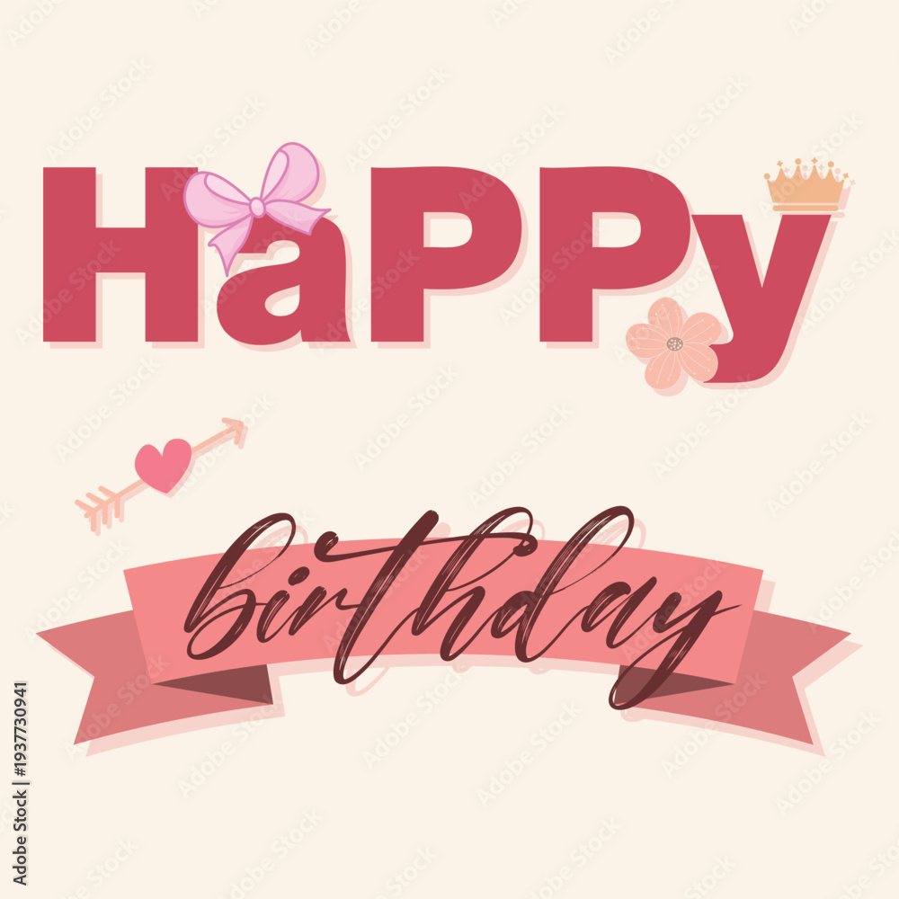 Fototapeta premium Happy birthday card