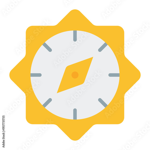 Compass Flat icon. Qibla direction symbol. Muslim prayer navigation Flat icon