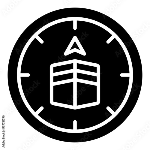 Quran glyph icon. Islamic holy book symbol. Muslim religious scripture glyph icon