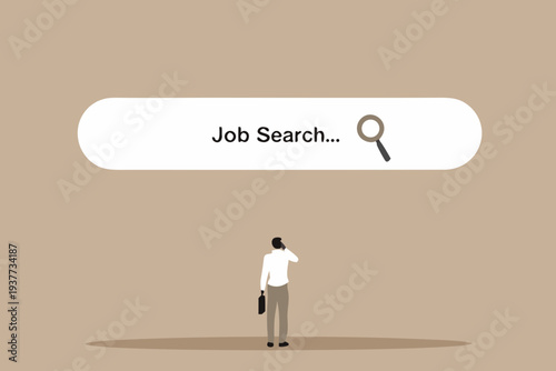 A man searches for a job online contemplating his career path