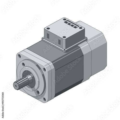 Precision Stepper Motor with Integrated Driver for Industrial Automation.