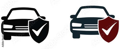 Car, traffic jam icon set featuring automobile symbols with one, two, and three cars, road congestion concept, urban transportation sign, modern flat vector