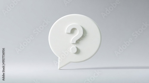 confusion. A question mark in a speech bubble with clean modern design on a minimalist background. pitch deck slides, case study pages, designed for brand storytelling and e-commerce strategy.