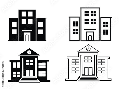 School building icon