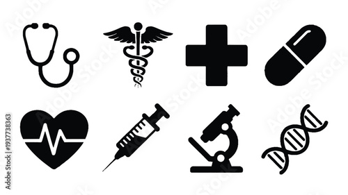 medical icons set