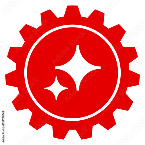 Einstellungen für Glanz Effekt und Sauberkeit im Zahnrad Design Vektor Illustration Grafik transparent png Icon Element