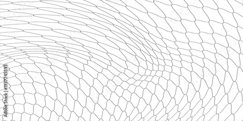 Curved net pattern. Seamless design for sportswear or equipment like soccer goals, volleyball nets, basketball hoops, hockey nets, and athletic gea