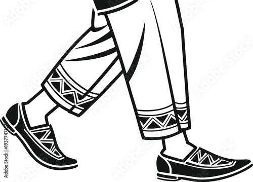 sketch of woman legs in shoes