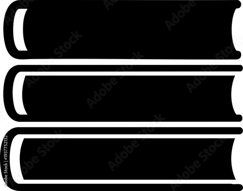 Book Stack Education Library Icon Vector