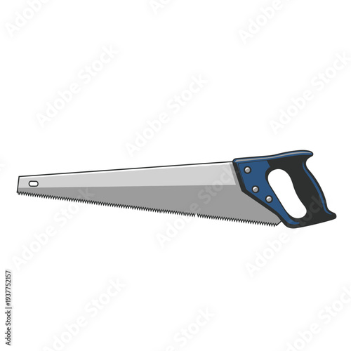Hand saw tool isolated on white background for construction and repair