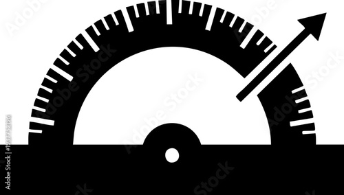 Measuring Protractor Scale Tool Icon Vector