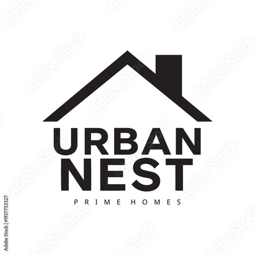 Modern Urban Nest Prime Homes Logo for Real Estate and Property