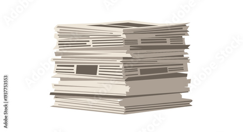 Stack of papers illustration documents in vector style for conceptual use