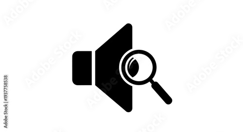 Sound Wave Amplification and Audio Search Icon