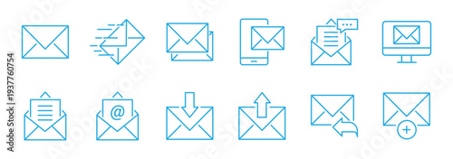 Mail icon. Mail envelop icon . Mail icon. Email sign. Envelope vector set. Send message sign. Received message. Speed delivery symbol