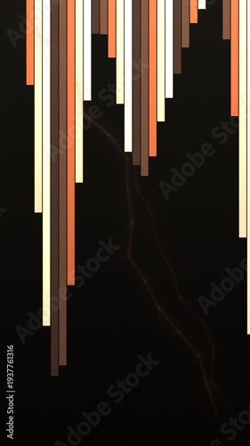 Abstract vertical lines in various colors on a black background.