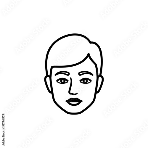 Free Download Simple Female Face Icon vector illustration - GFXLoad
