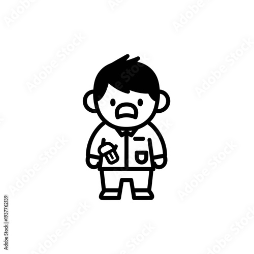 Disappointed Young Man vector illustration