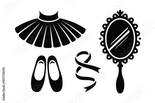 Black and white fashion accessories dress