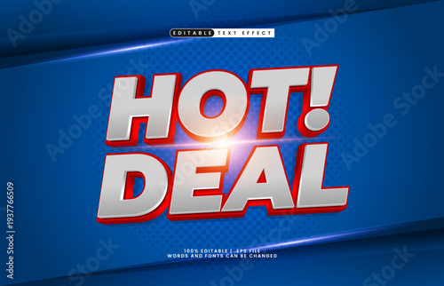 Hot Deal Editable Text Effect - Limited Time Promotion Typography for Marketing Banner