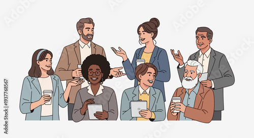 Diverse group of adults.