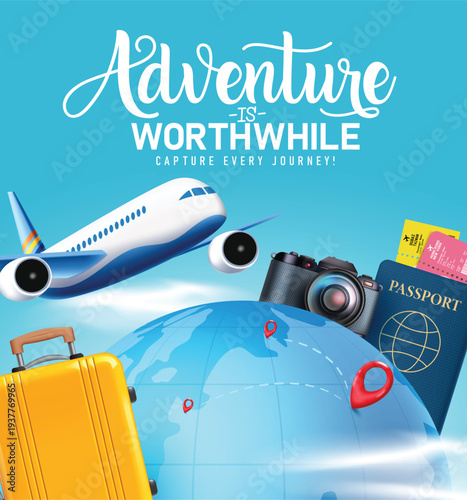 Fotografie Travel Adventure template clipart design